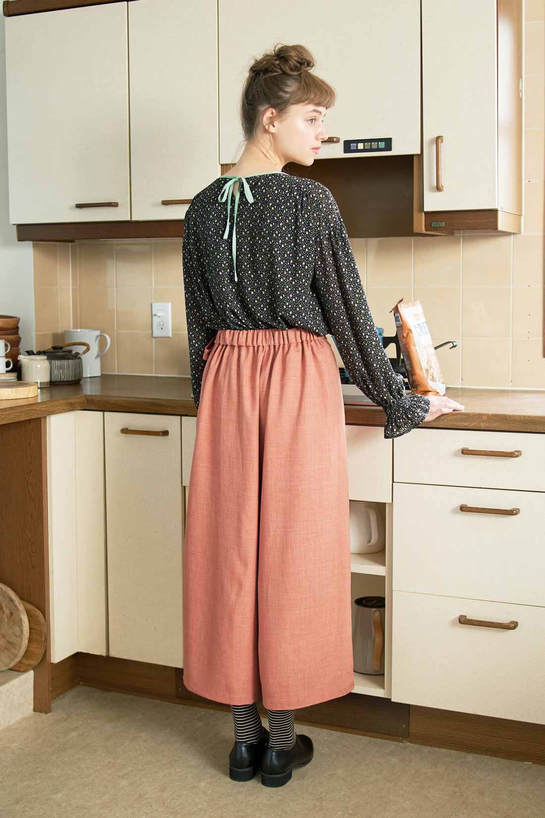 WEB限定お買い得商品|スカート見え ラップパンツ〈フラミンゴ〉