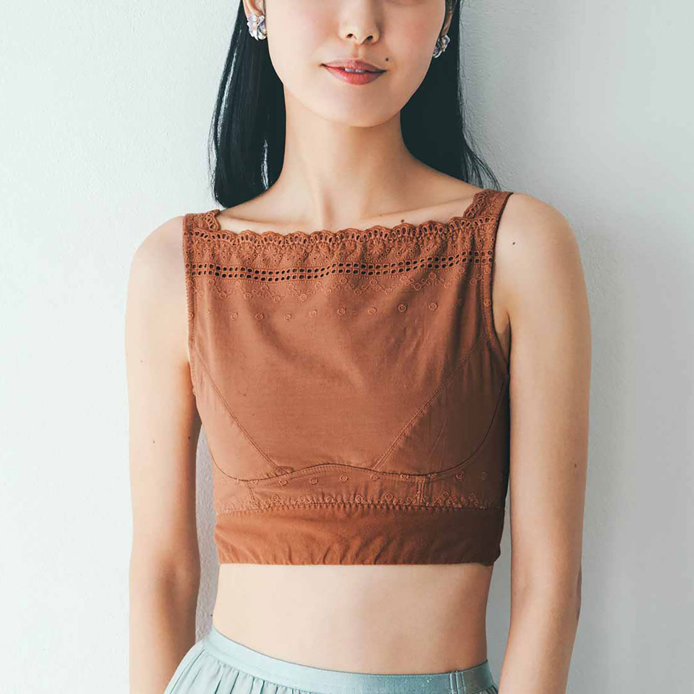 WEB限定お買い得商品|ボリュームおさえて フラットブラ〈彩りコットン〉