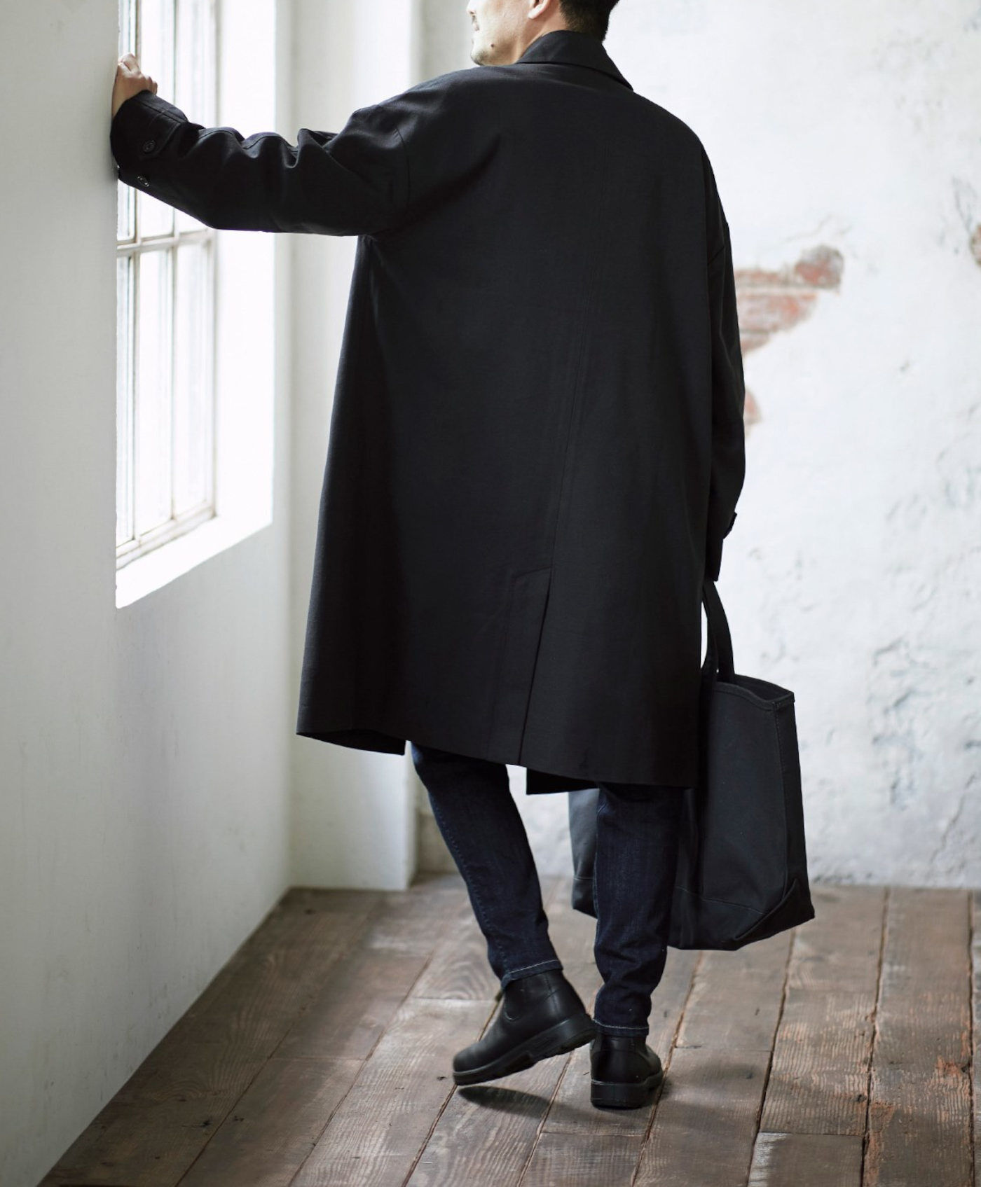 WEB限定お買い得商品|SUNNY CLOUDS　品のあるステンカラーコート〈メンズ〉