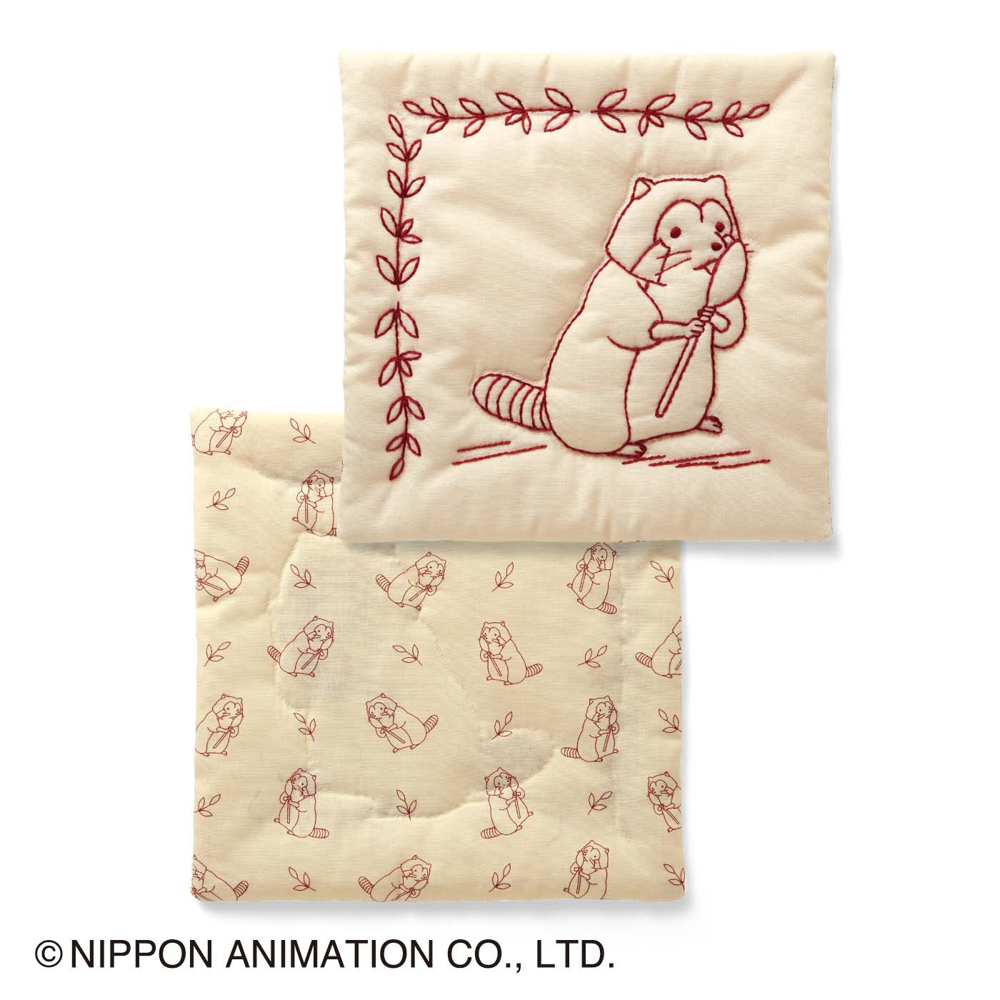 Real Stock|世界名作劇場&times;フェリシモ　ラスカルのおやつタイム レッドワークキルト