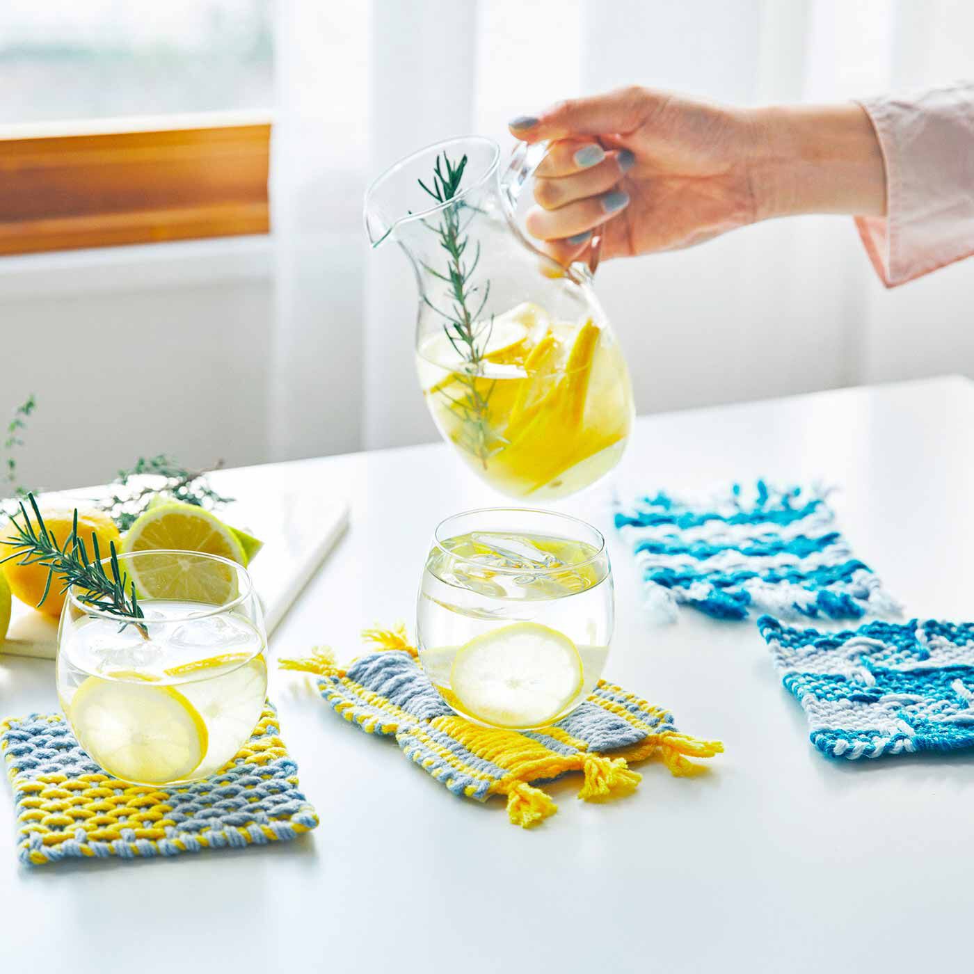 Real Stock|私にも作れる！　模様が楽しい 手織りのコースター