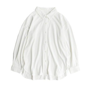 Real Stock | 着心地らくちんな伸びるシャツ　リブイン