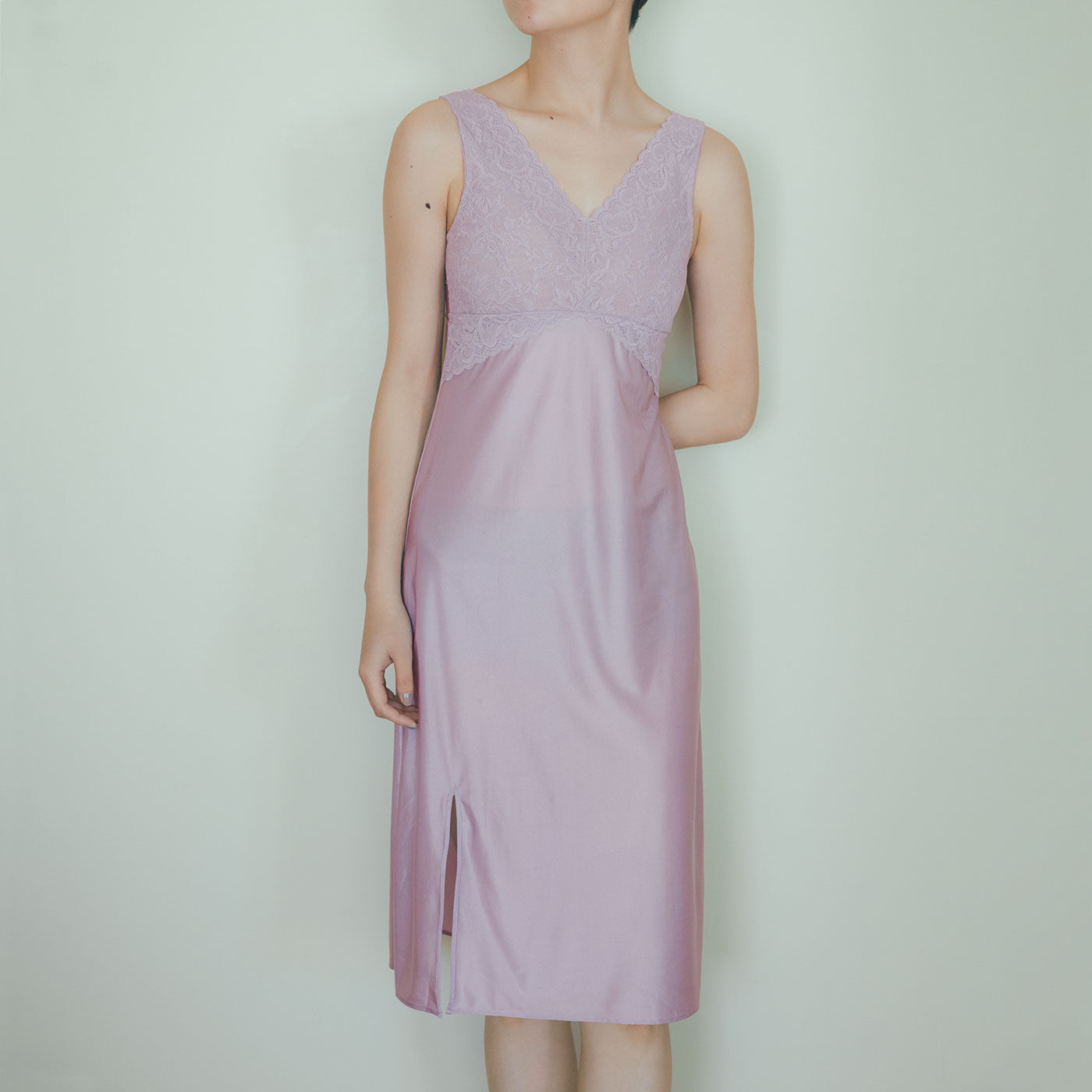 Real Stock|ボリュームおさえて着物もワンピースもすっきり決まる　フラットブラスリップ〈S～LL〉〈星合〉