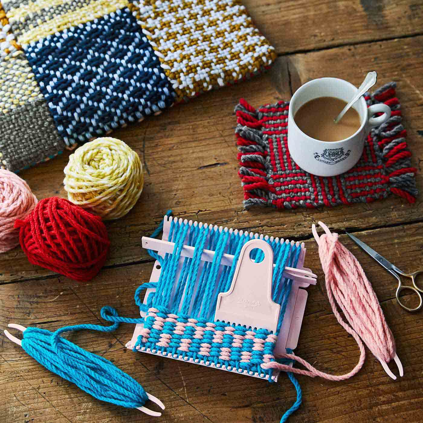 Real Stock|私にも作れる！　模様が楽しい 手織りのコースター