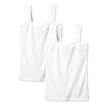 Real Stock | チラ見え対策　肌側綿吸汗速乾タンク〈２枚組〉