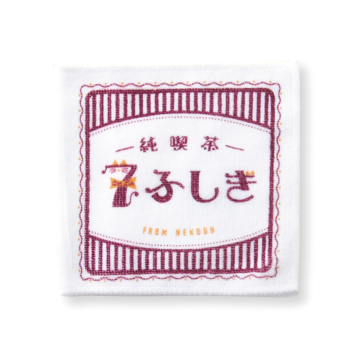 realstock [リアルストック]（Express BOX）|純喫茶７ふしぎ from NEKOBU　ポケット付きコースター風ハンカチ|〈3. ラッキーレッド〉