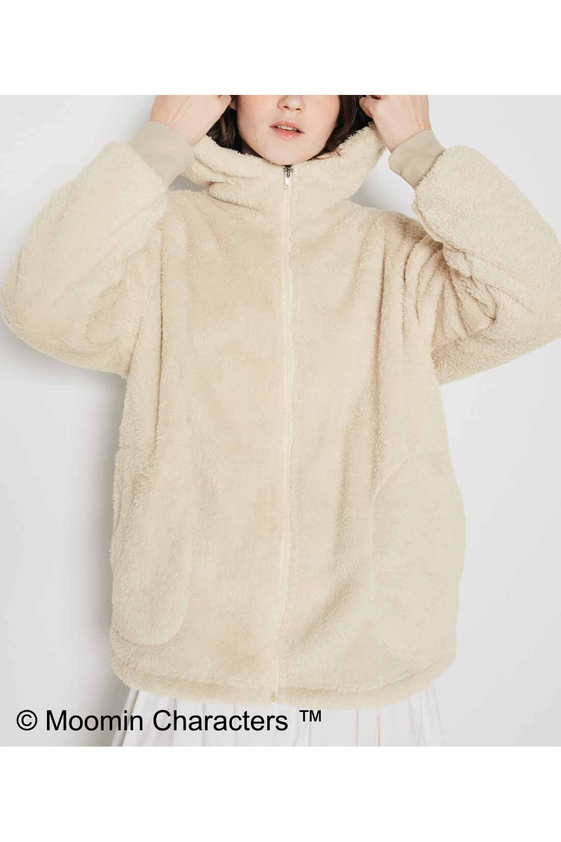 Real Stock|ムーミン　ムーミンと仲間たち もこもこボアパーカー〈ムーミン〉|ムーミンには自慢の耳が付いています。