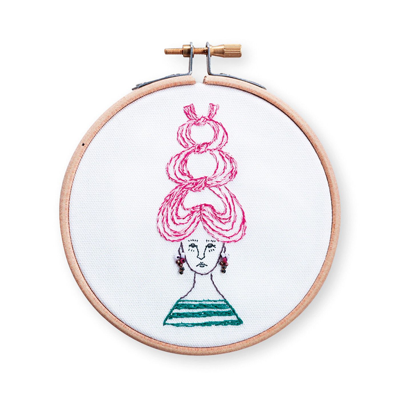 Real Stock|ヘアスタイルに悩む表情がかわいい　描くように刺しゅうするnuie（ヌイエ）|6：NEJI NEJI