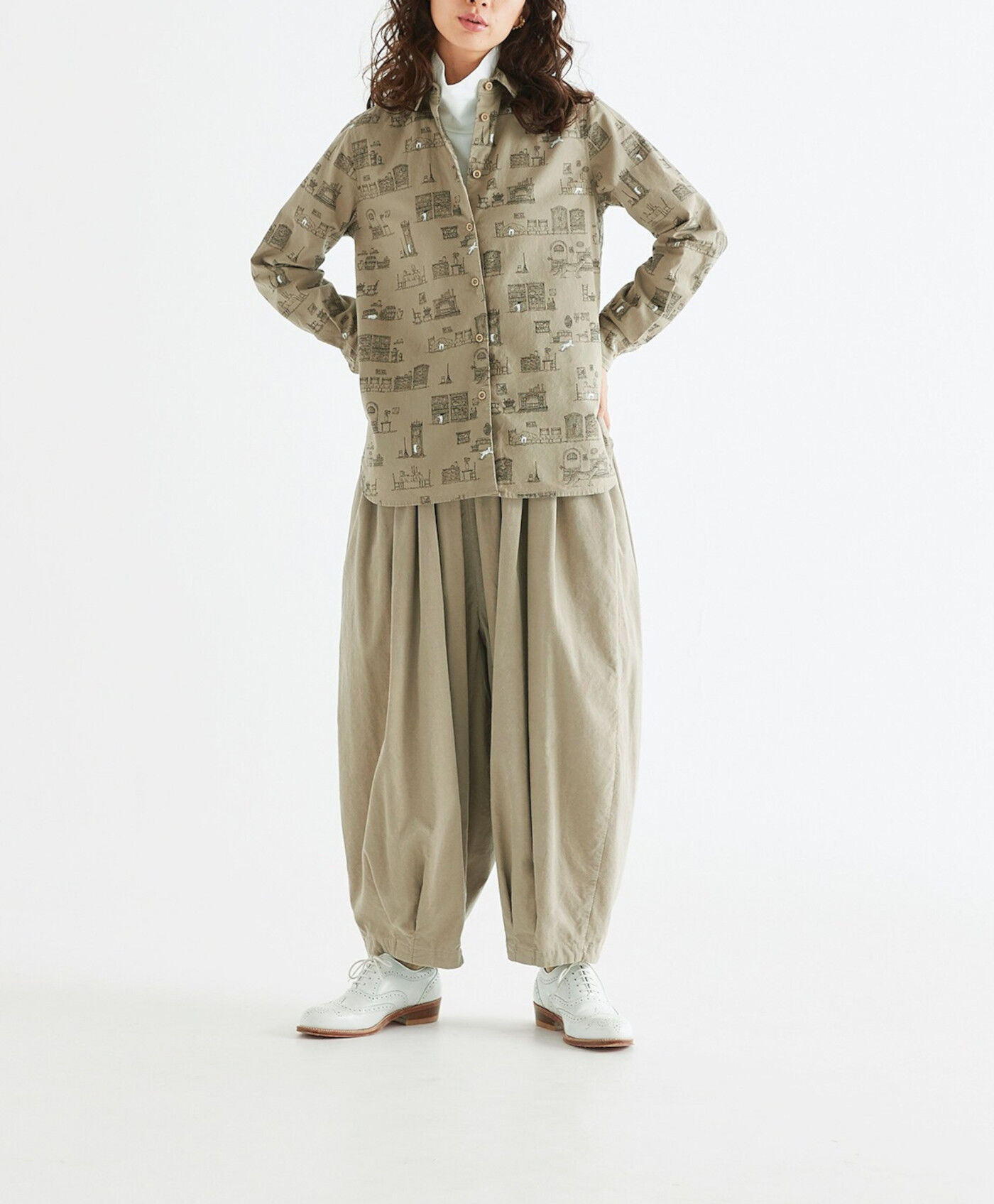 Sunny clouds so-co|サニークラウズ 贅沢カットソータートル〈レディース〉〈白〉