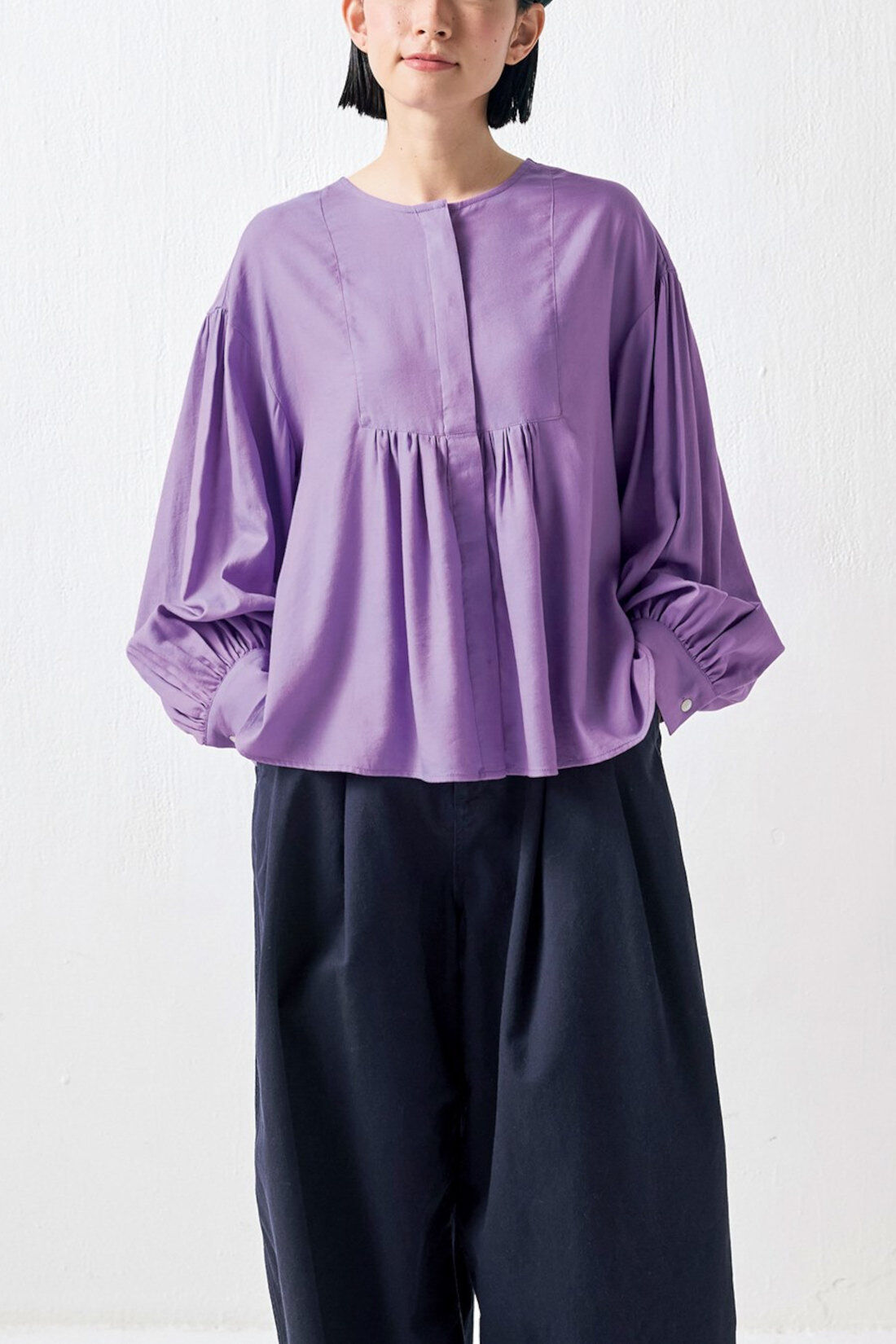 Sunny clouds so-co|サニークラウズ　パープルブラウス〈レディース〉