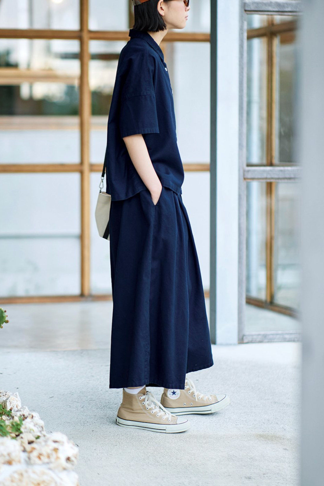 Sunny clouds so-co|サニークラウズ　カルゼで作ったキュロパン〈レディース〉