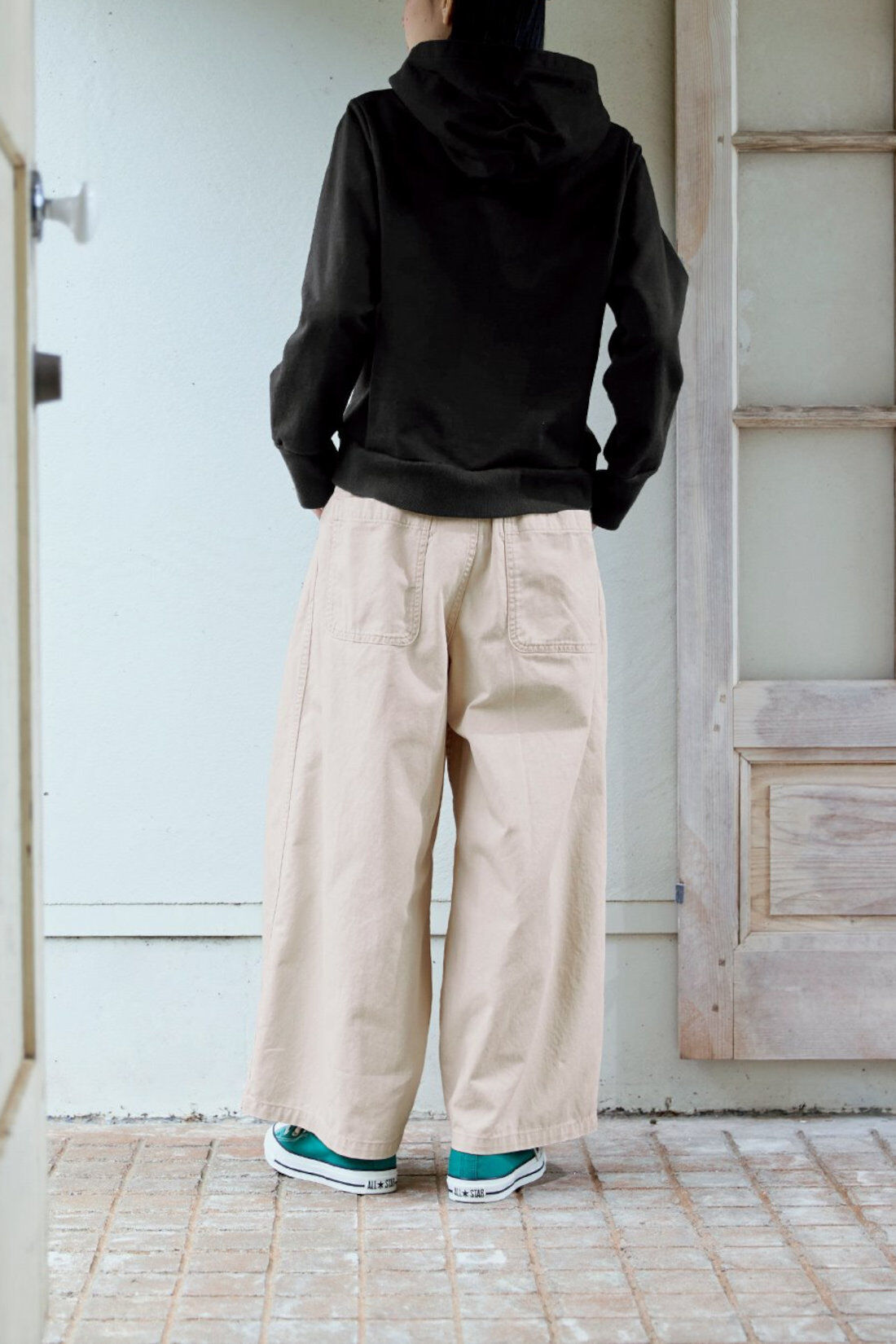 Sunny clouds so-co|サニークラウズ　ひとつボタンパーカー〈レディース〉黒