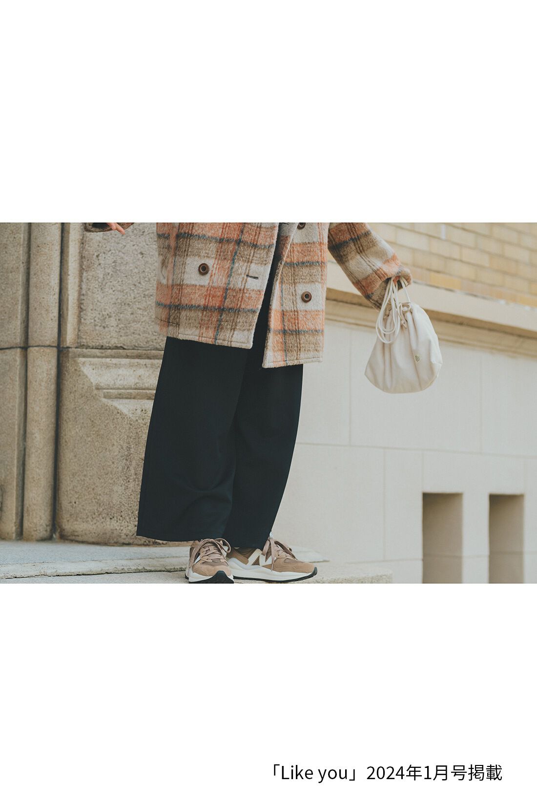 and myera|シャギーチェックのオーバーサイズＰコートのコーディネート