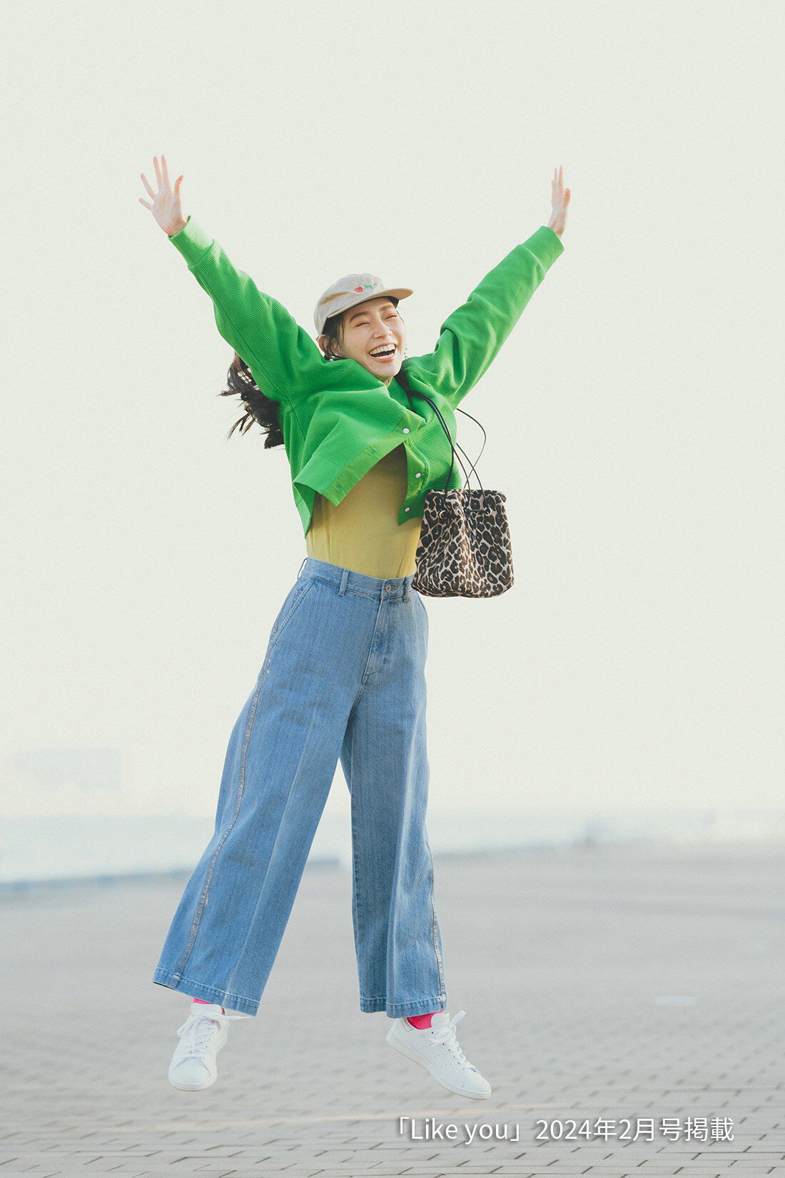 MEDE19F|ミリタリーアンダーウェア風カーディガン〈グリーン〉のコーディネート