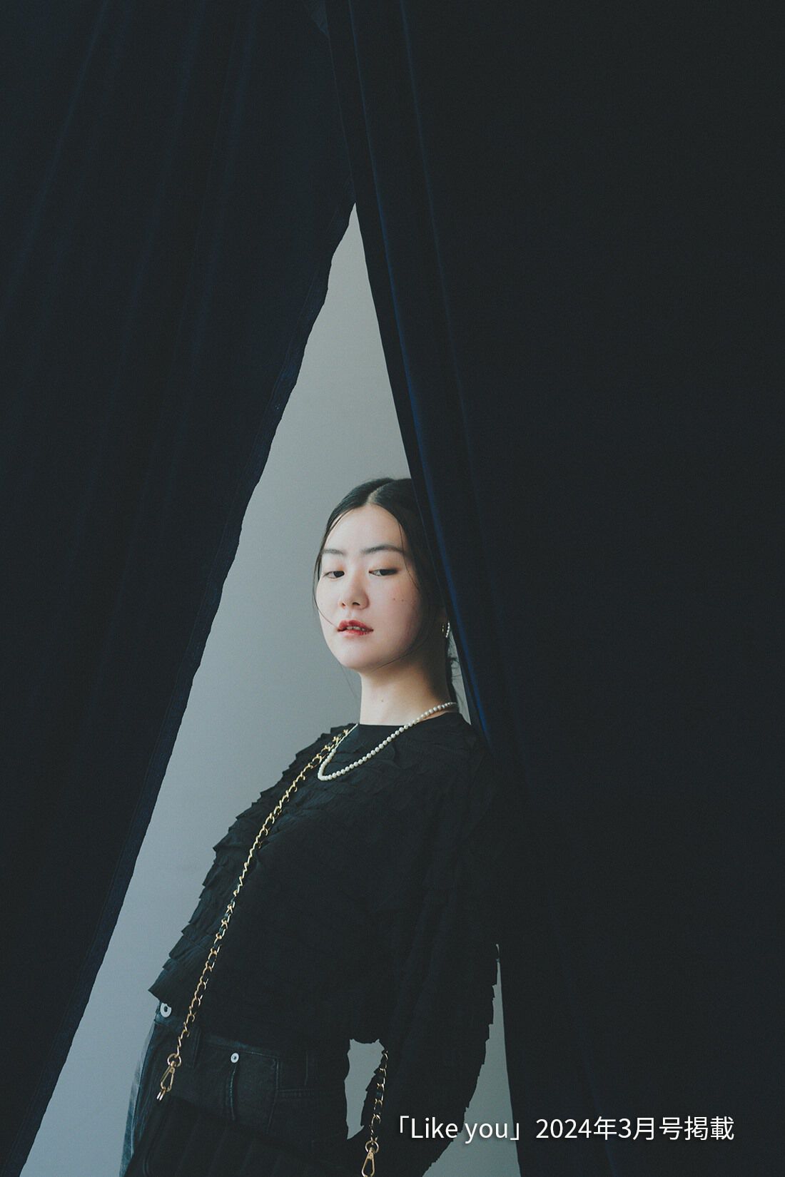 IEDIT|シープスキン遣い キルティング チェーン バッグ〈黒〉のコーディネート