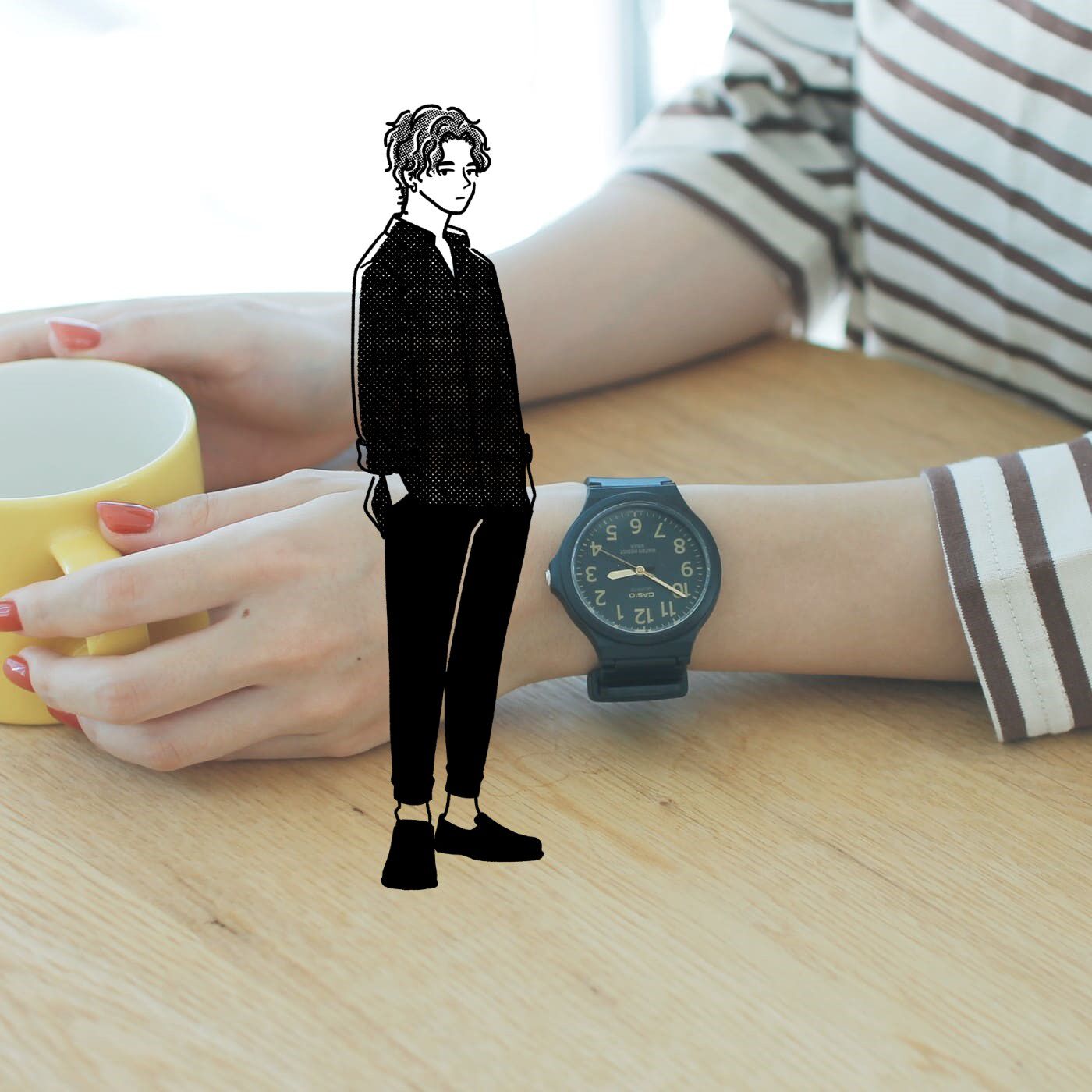 フェリシモコレクション|このごろ meets CASIO 推しカシ　しっとりムーンライトボーイ〈MW-240-1B2JH〉