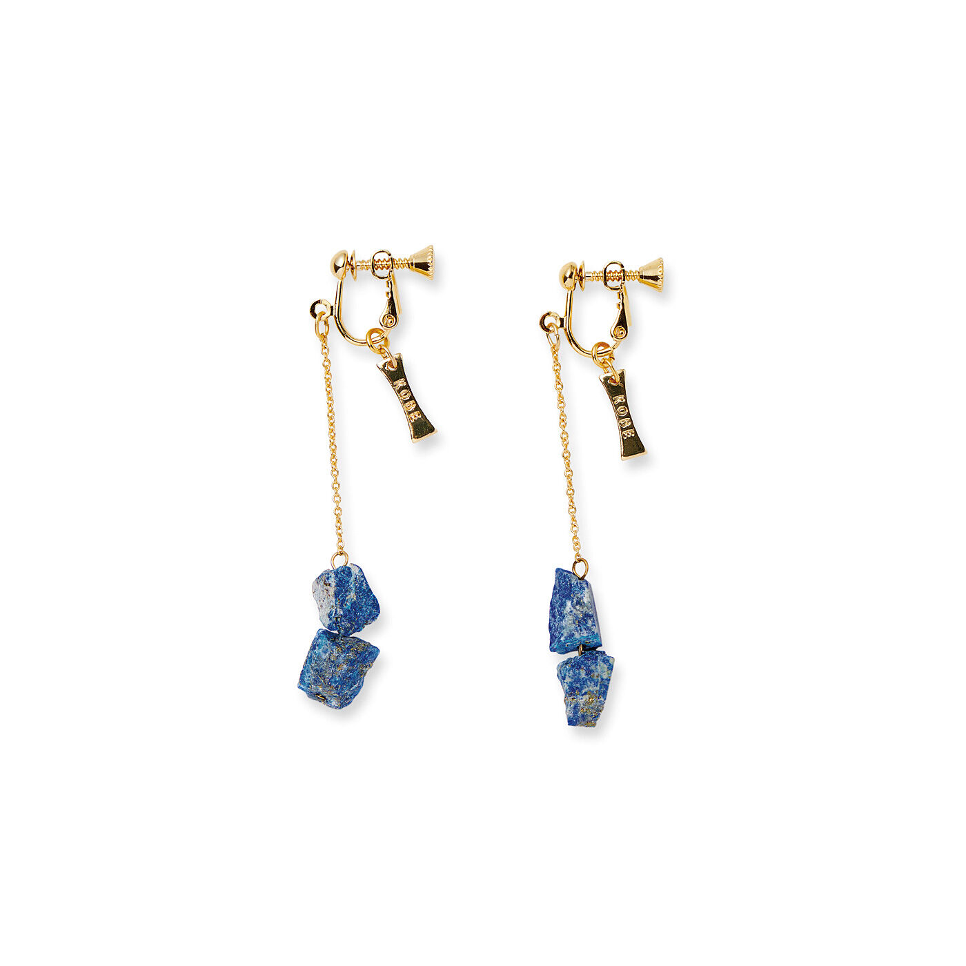 フェリシモコレクション|海とかもめ部&times;神戸ポートタワー　海の色を映した天然石イヤリングの会|〈ラピスラズリ〉