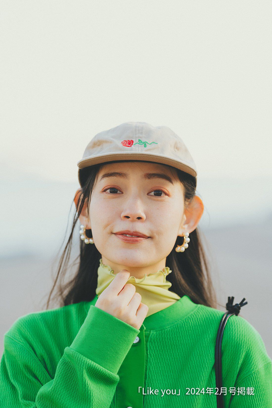 MEDE19F|ミリタリーアンダーウェア風カーディガン〈グリーン〉のコーディネート