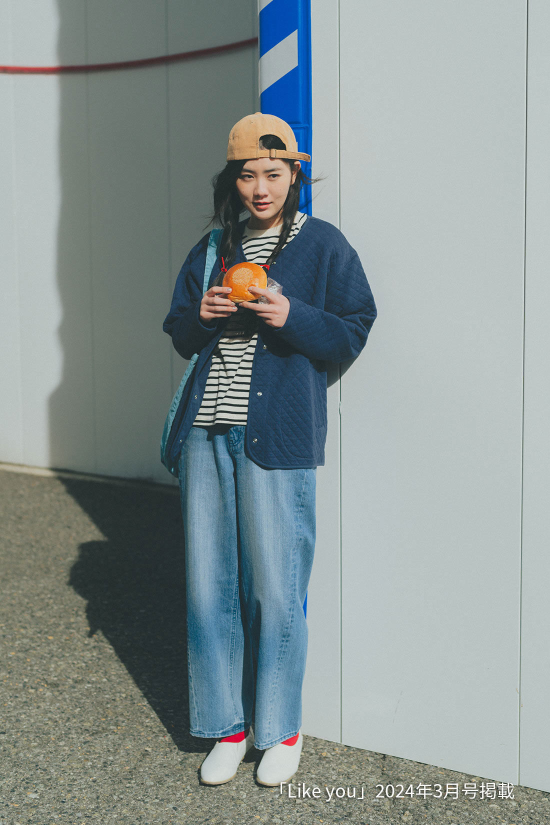 IEDIT|キルティングカットソージャケット〈ＮＶ〉リブインとはまじやわらかシューティ〈ＷＨ〉リブインのコーディネート