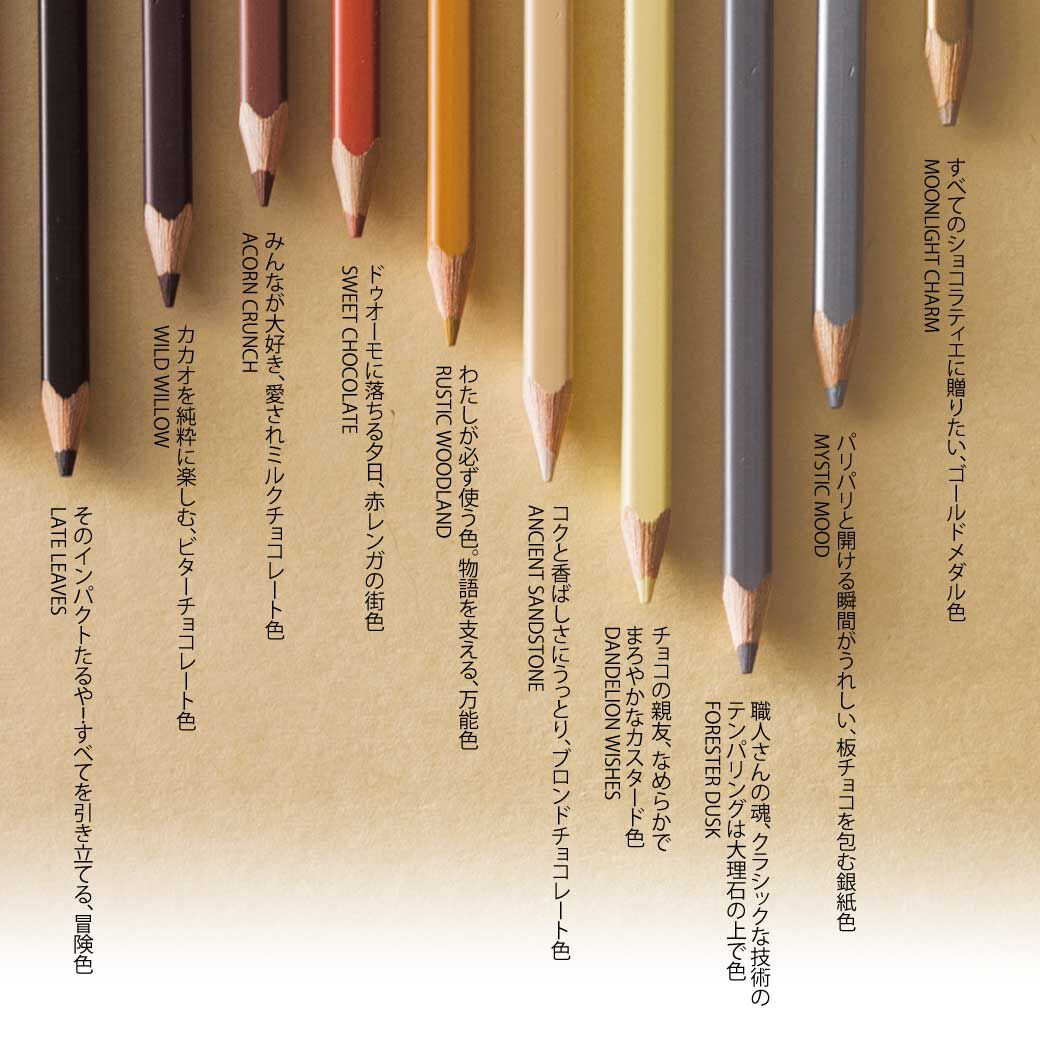 MonthlyBOX|チョコレートバイヤーが選んだ　チョコレートを描くのにぴったりな色えんぴつ【20/500 COLORED PENCILS】