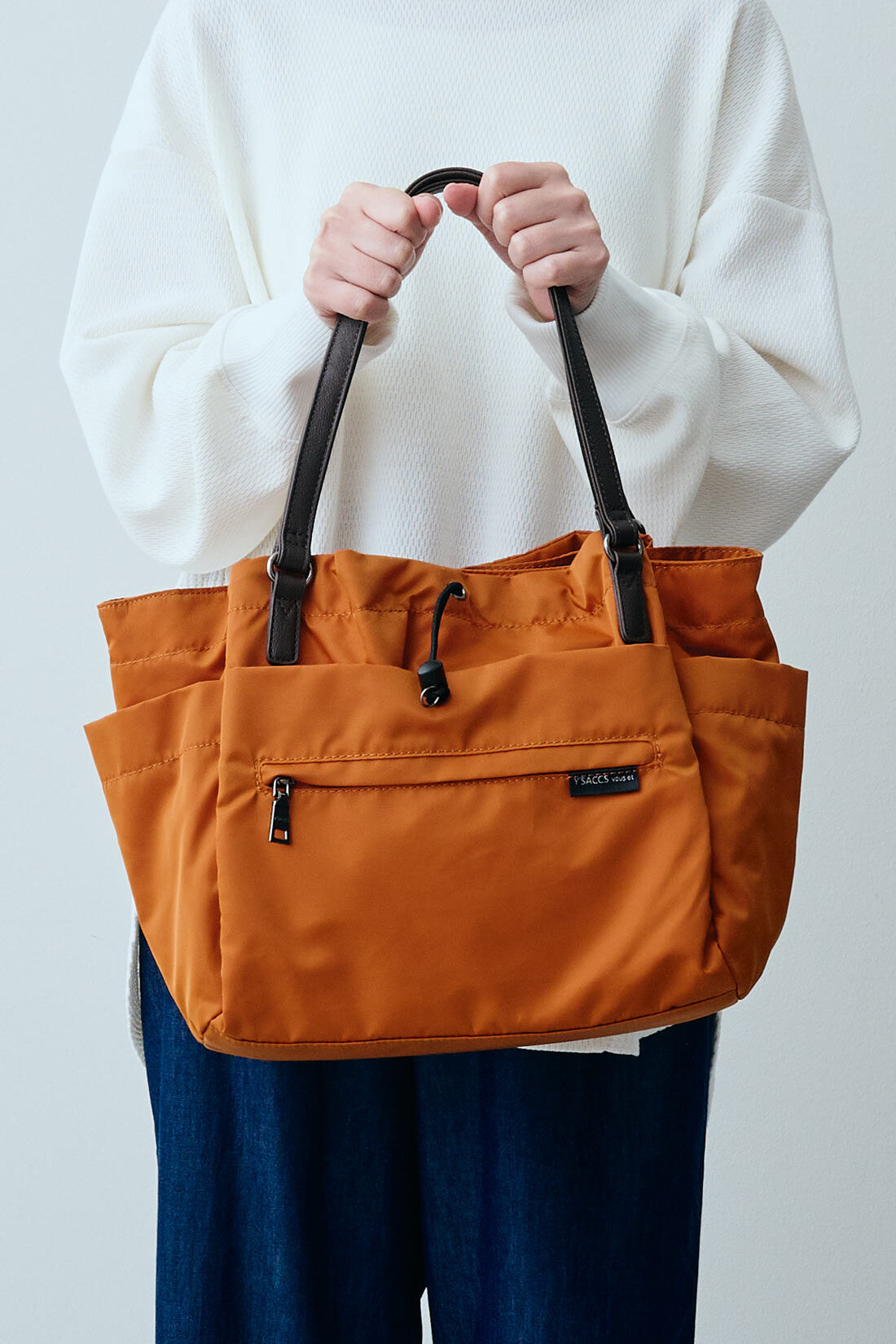 IEDIT|IEDIT[イディット] SELECT　Y&rsquo;SACCS vous et　ポーチ付き3-WAYトートバッグ　YV012-01|レンガブラウン