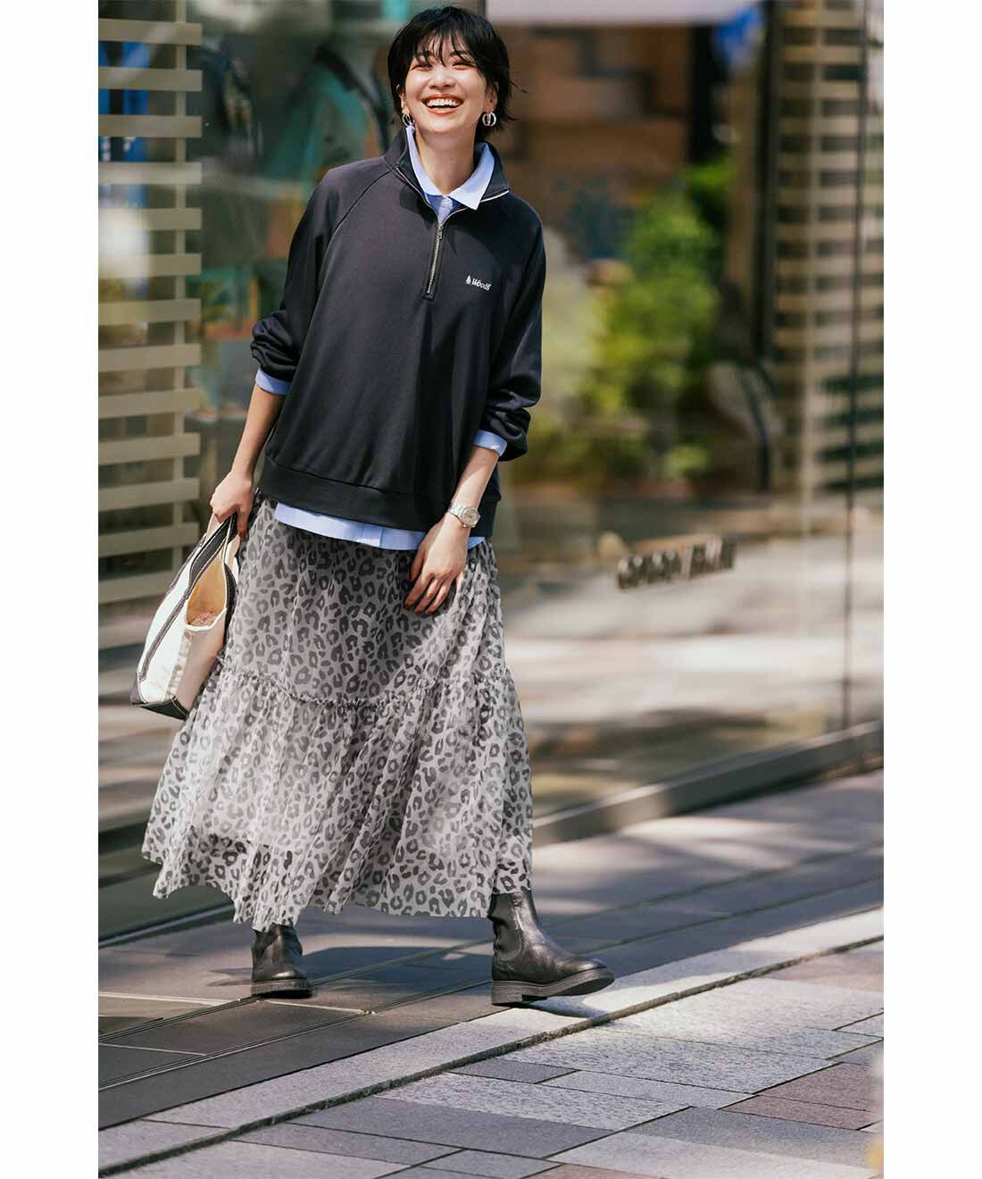 IEDIT|IEDIT[イディット]　WOODSコラボ ハーフジップ ラグランプルオーバー