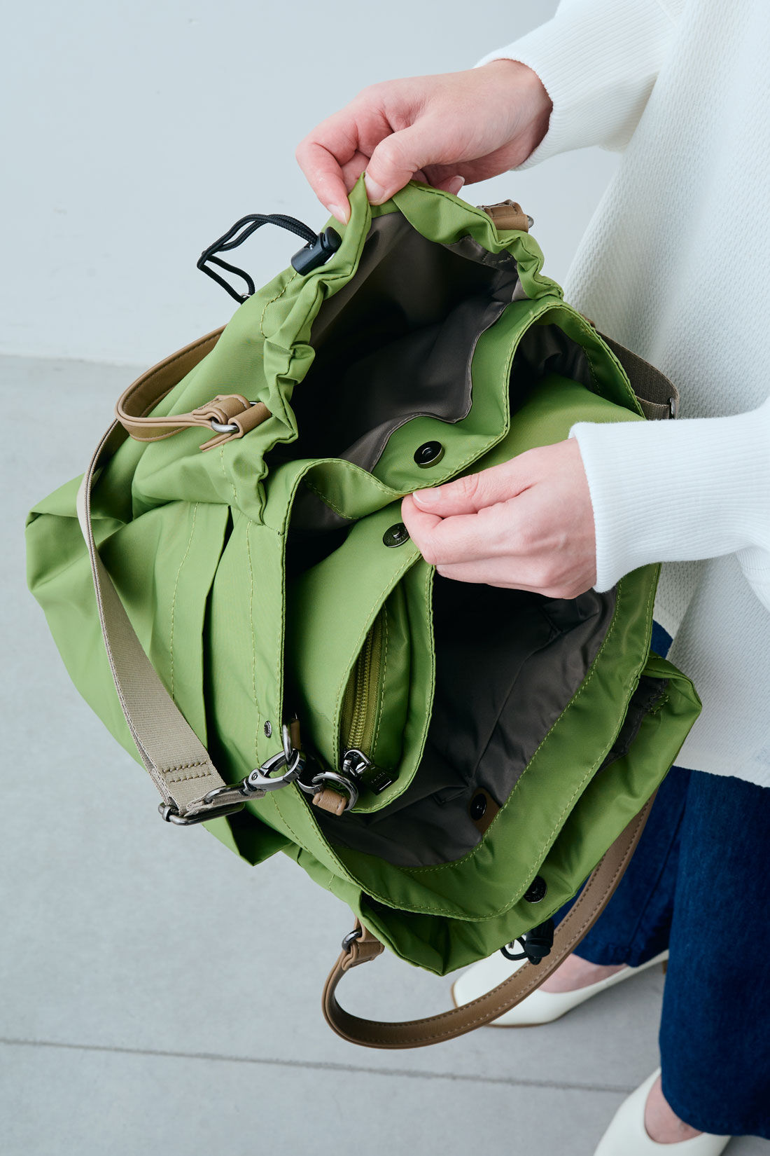 IEDIT|IEDIT[イディット] SELECT　Y&rsquo;SACCS vous et　ポーチ付き3-WAYトートバッグ　YV012-01