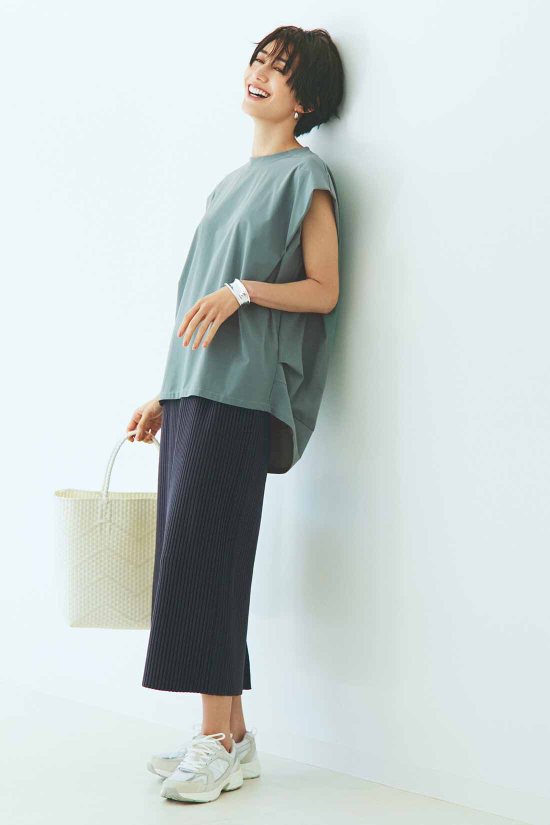 IEDIT|小森美穂子さん コラボ 接触冷感 ニュアンスシルエット トップス の会のコーディネート