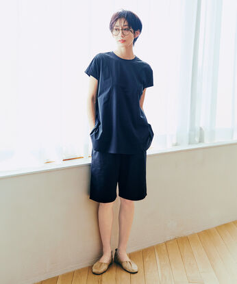 IEDIT［イディット］ | 吸汗速乾 UVカット SO！ MESH ハーフパンツ 〈ダークネイビー〉