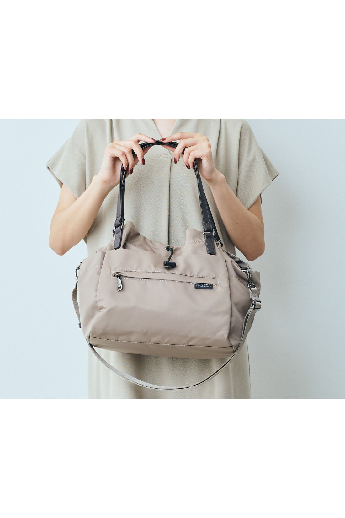 IEDIT|IEDIT[イディット] SELECT　Y&rsquo;SACCS vous et　ポーチ付き3-WAYトートバッグ　YV012-01|ベージュ