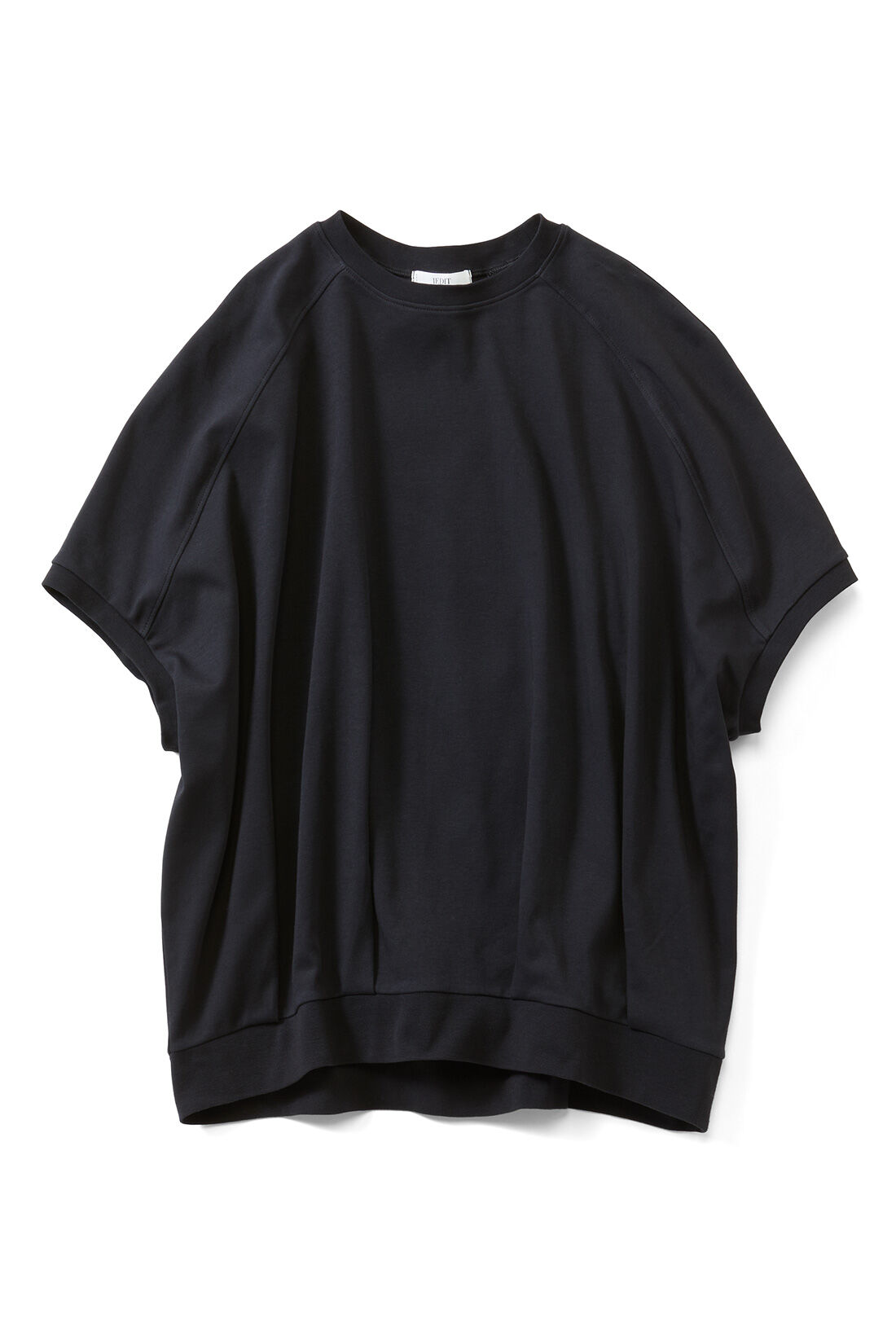 IEDIT［イディット］|IEDIT[イディット]　接触冷感・吸汗速乾・抗菌防臭！ Ohcool（R）Ⅱ plus素材のビッグサイズコクーンドルマンTシャツの会|ブラック