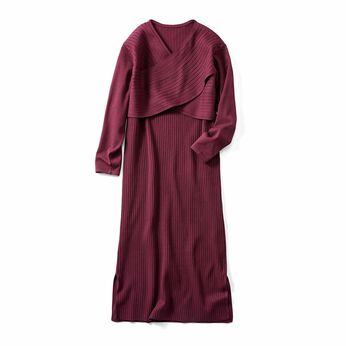 IEDIT | 野々村さんニットワンピ〈ワインレッド〉ＩＥ