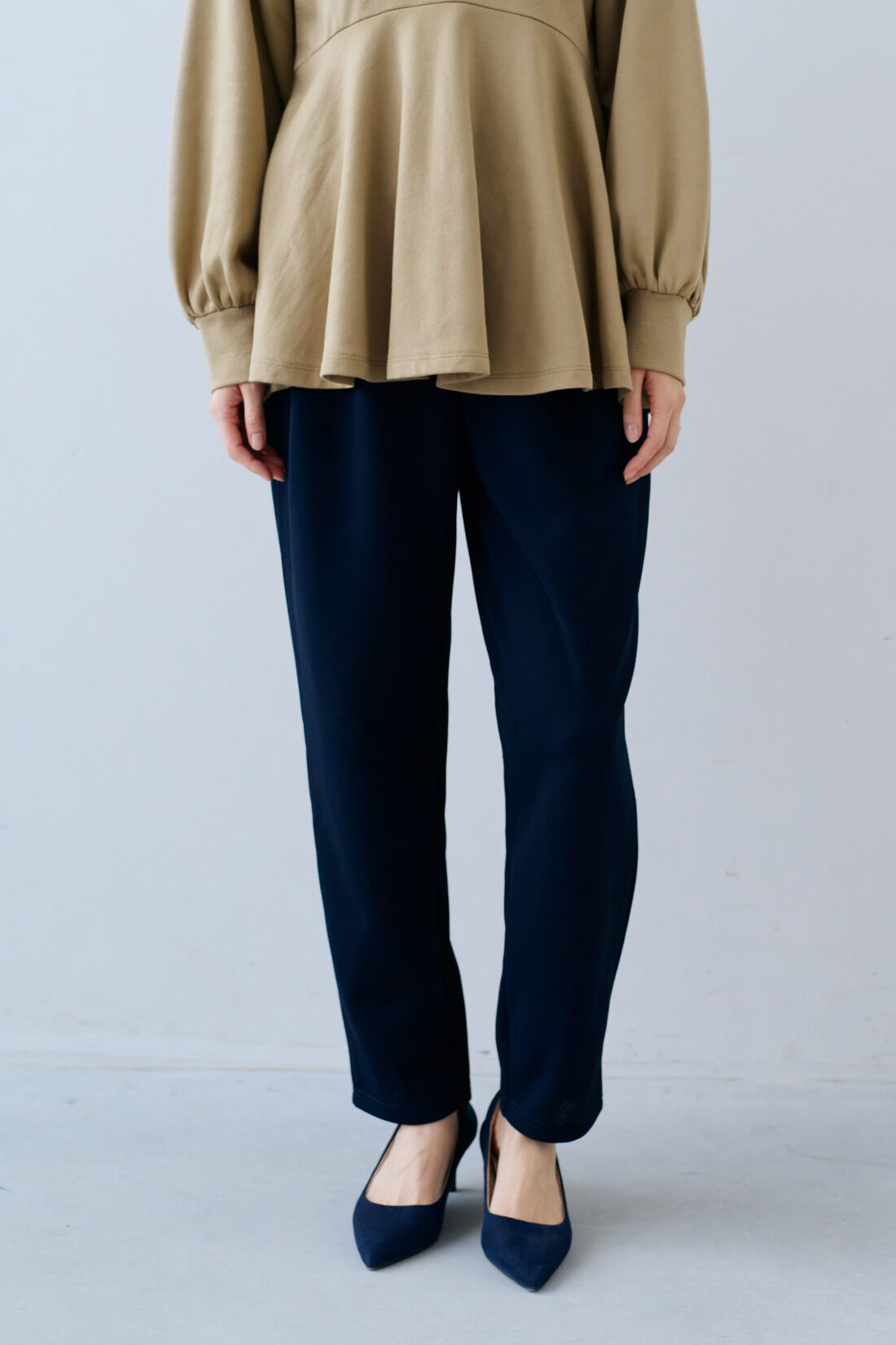 IEDIT|IEDIT[イディット]　吸汗速乾＆裏メッシュ素材の国産快適タックテーパードパンツ【まとめ買いキャンペーン】