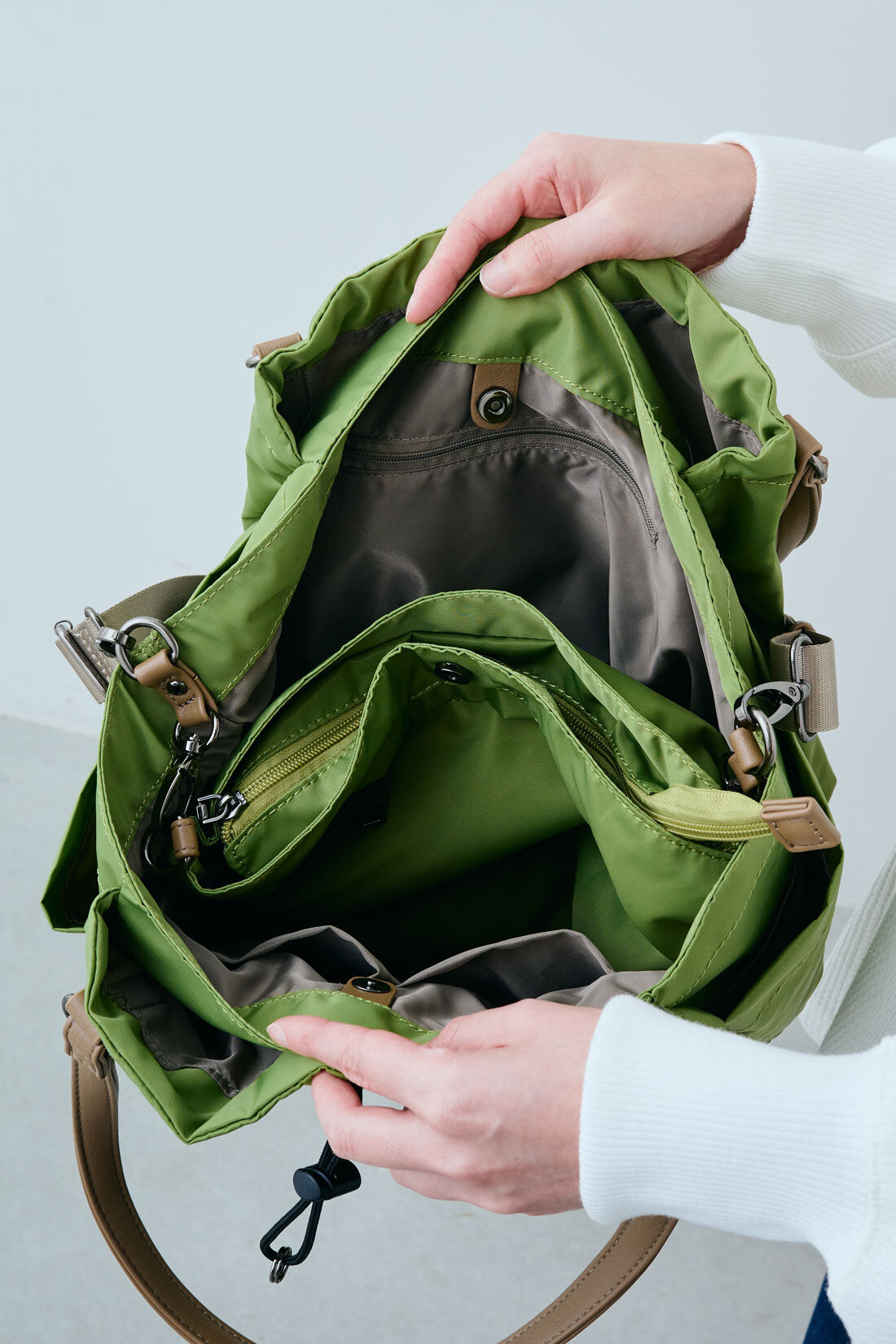 IEDIT|IEDIT[イディット] SELECT　Y&rsquo;SACCS vous et　ポーチ付き3-WAYトートバッグ　YV012-01