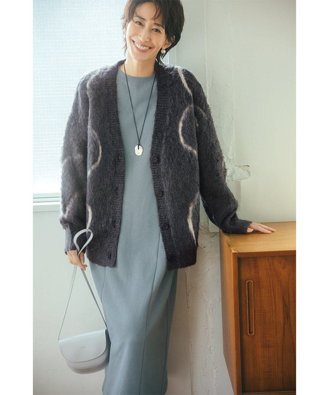 IEDIT［イディット］|IEDIT[イディット]　裏起毛素材のタック入りIラインワンピース