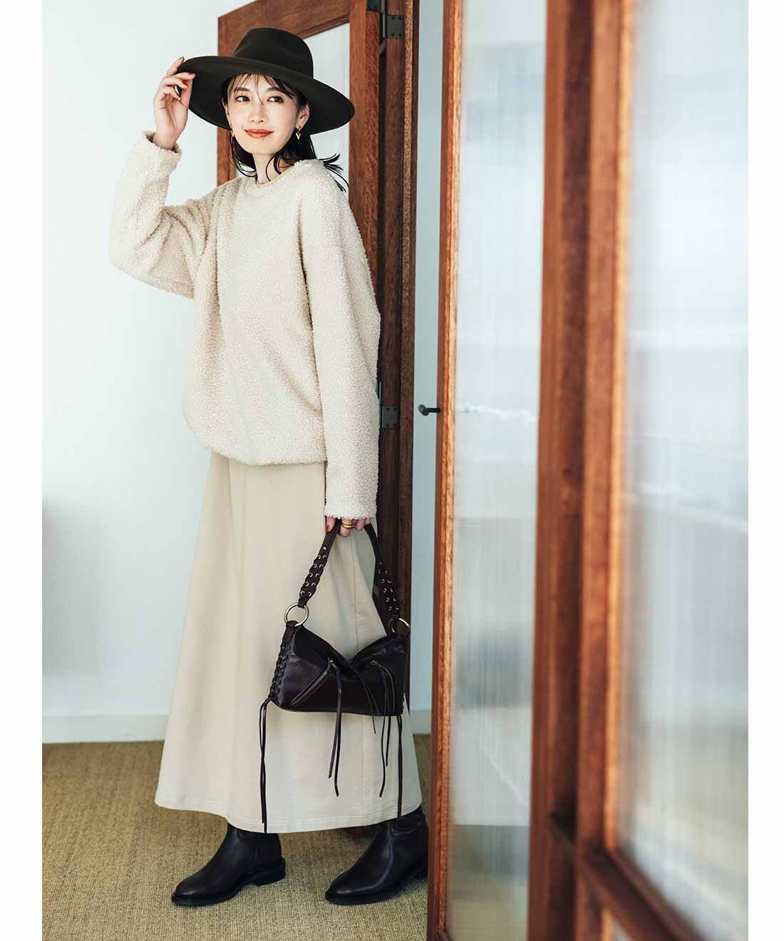 IEDIT|IEDIT[イディット]　きくちあつこさんコラボ Iラインマキシワンピース【コーデ買いキャンペーン】