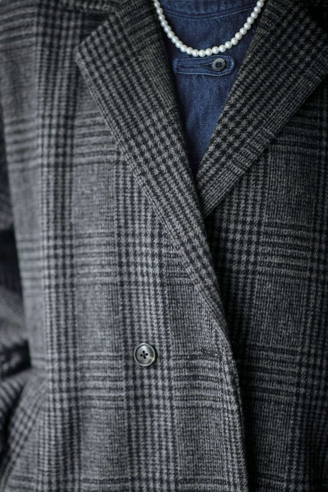 Sunny clouds|サニークラウズ グレンチェックのテーラードジャケット〈レディース〉|モデル身長162cm/着用サイズM