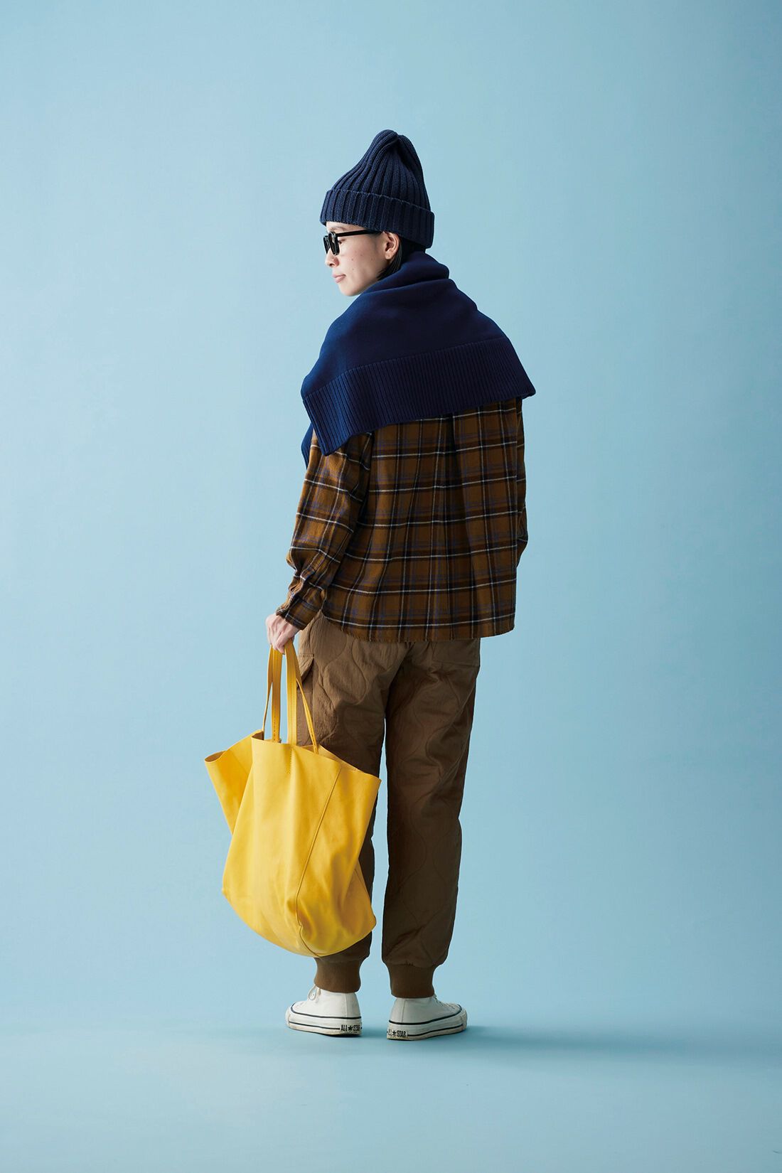 Sunny clouds|サニークラウズ 普段着チェックシャツの会〈レディース〉|モデル身長162cm/着用サイズM