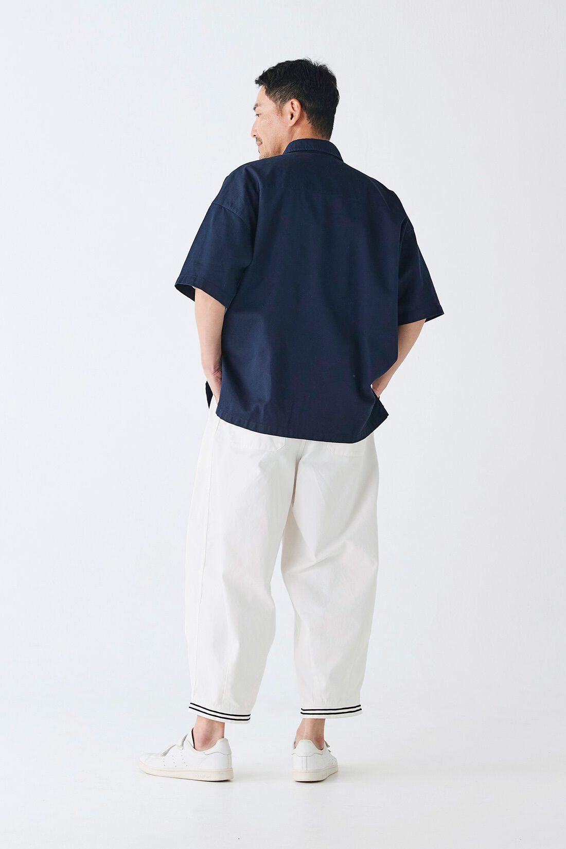 Sunny clouds［サニークラウズ］|サニークラウズ　カルゼで作ったシャツ〈メンズ〉|身長184cm/トップスLサイズ/ボトムスLサイズ