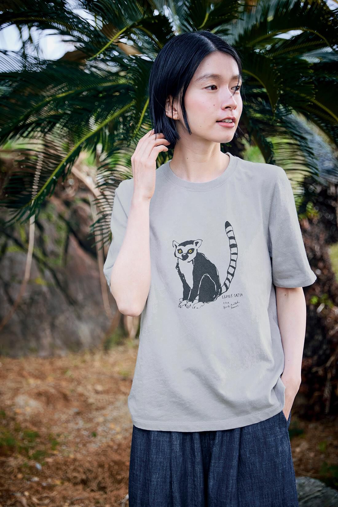 Sunny clouds［サニークラウズ］|サニークラウズ　ワオキツネザルTシャツ〈レディース〉|身長162cm/トップスMサイズ/ボトムスMサイズ