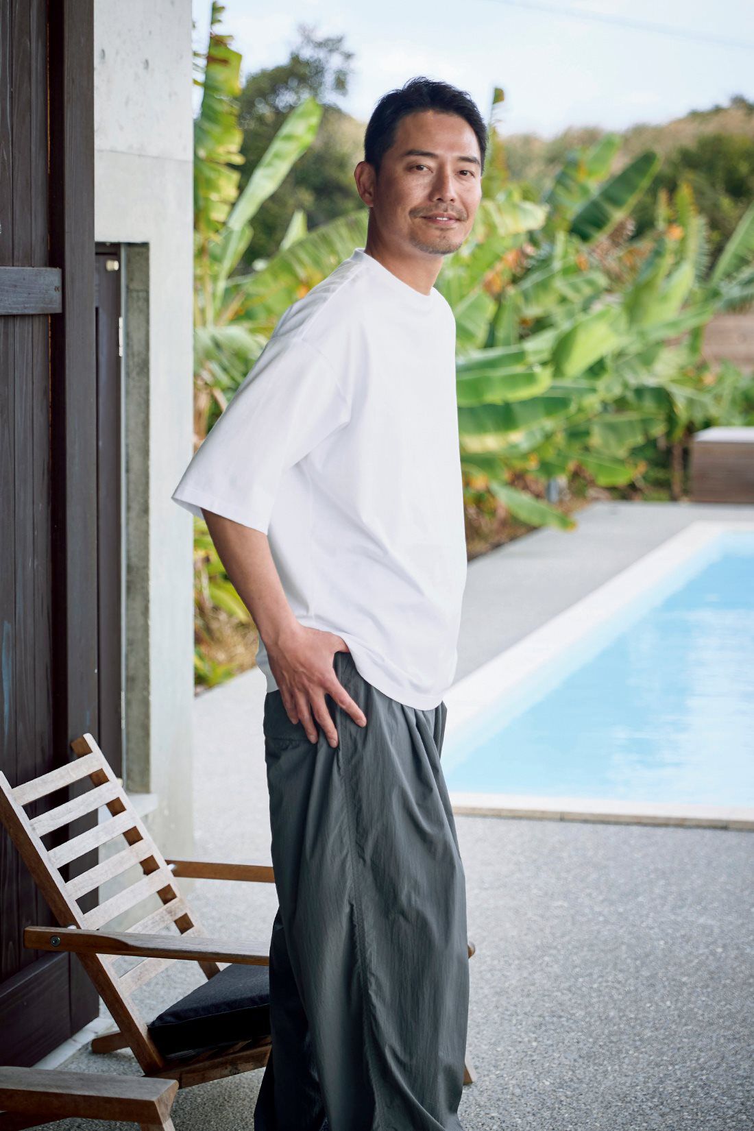 Sunny clouds［サニークラウズ］|サニークラウズ　ビューティフルデイTシャツの会〈メンズ〉|身長184cm/トップスLサイズ/ボトムスLサイズ