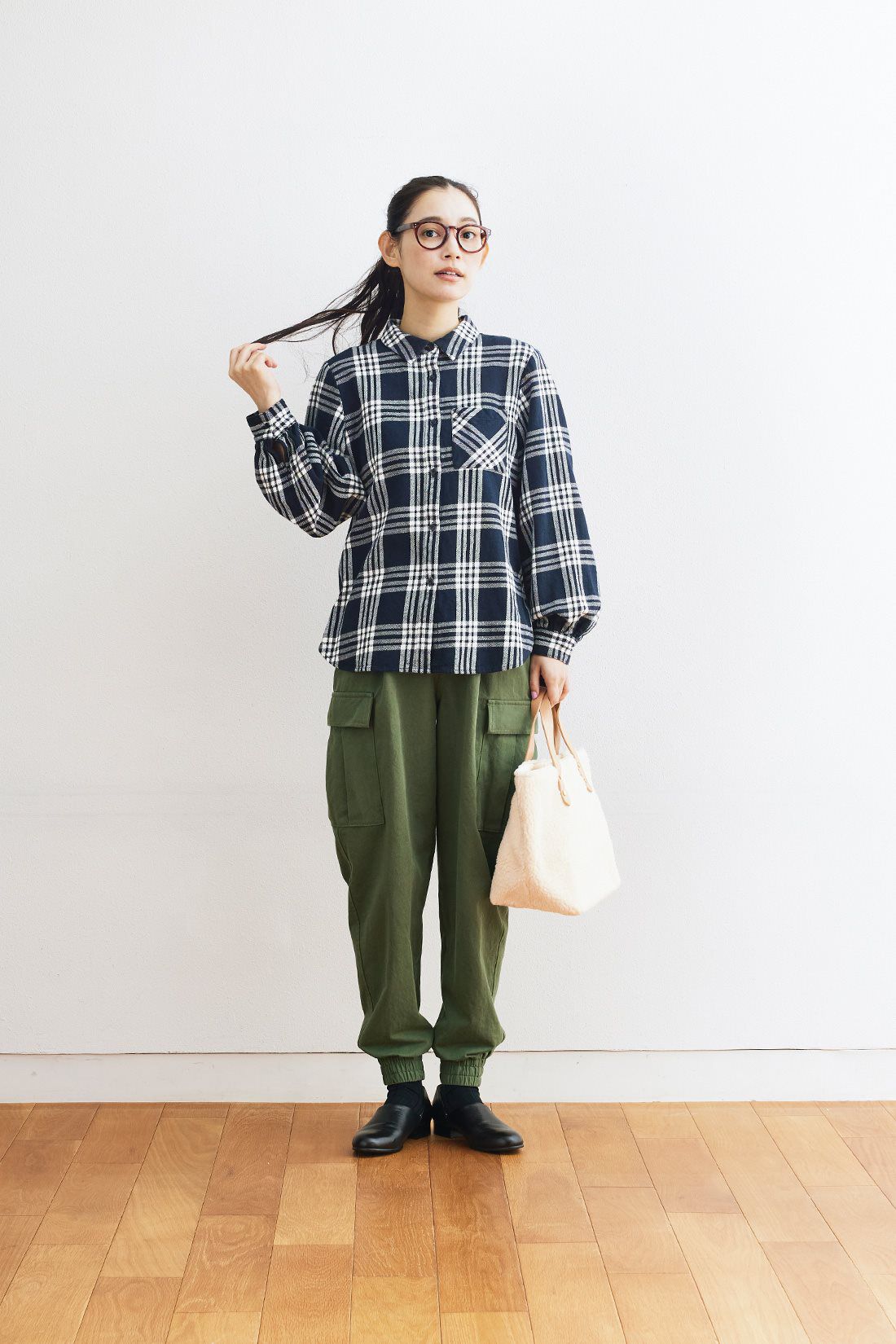 and myera|and myera サルエルカーゴパンツ