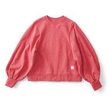 and myera | 裏毛生地 ボリューム袖 トレーナー ピンク