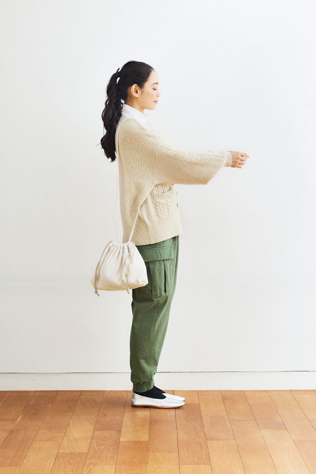 and myera|and myera サルエルカーゴパンツ