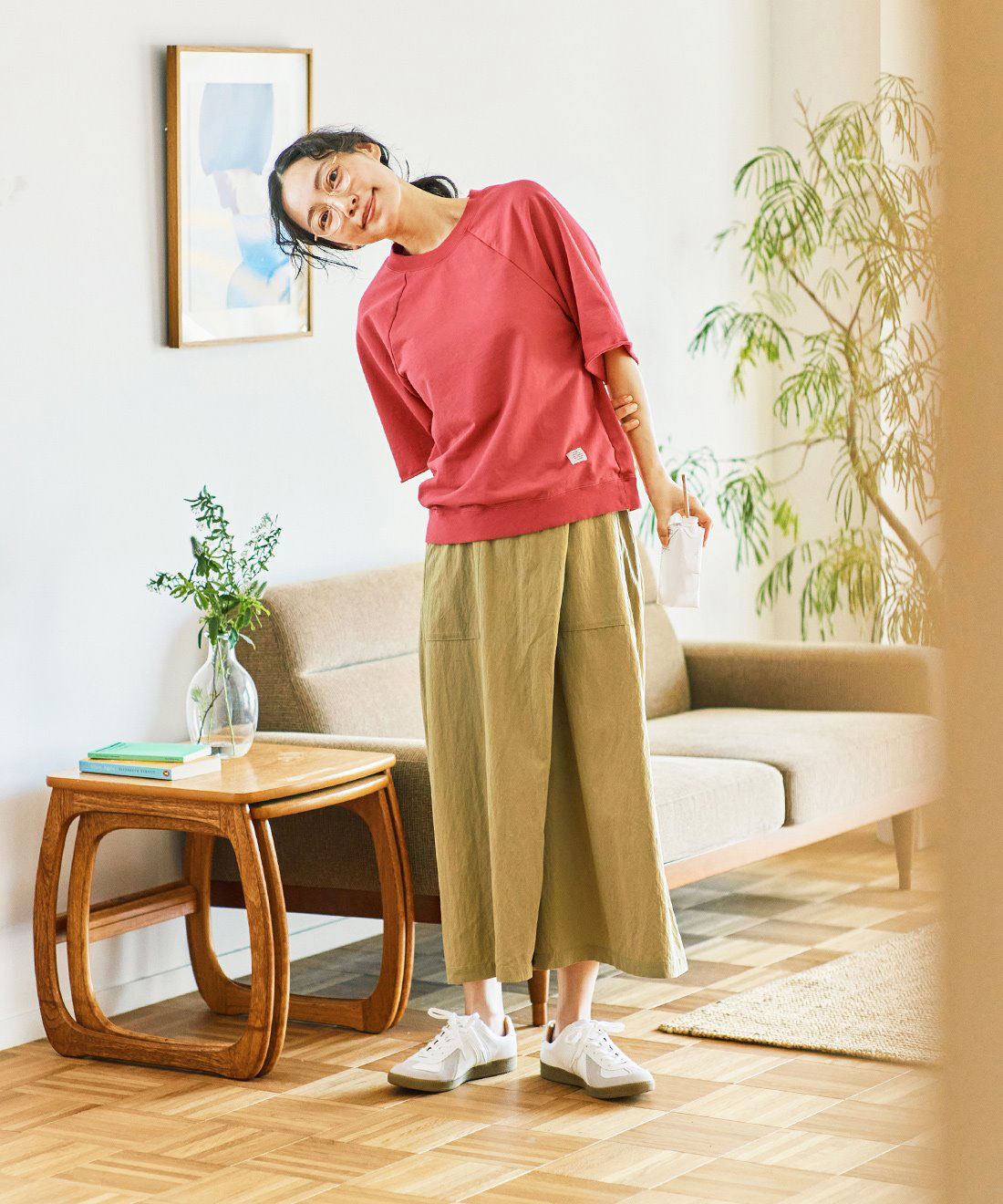 and myera［アンドマイラ］|and myera 巻き風キュロパン〈ベージュ〉
