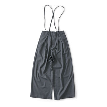 and myera | サスペンダー付き ワイドシルエット パンツ グレー