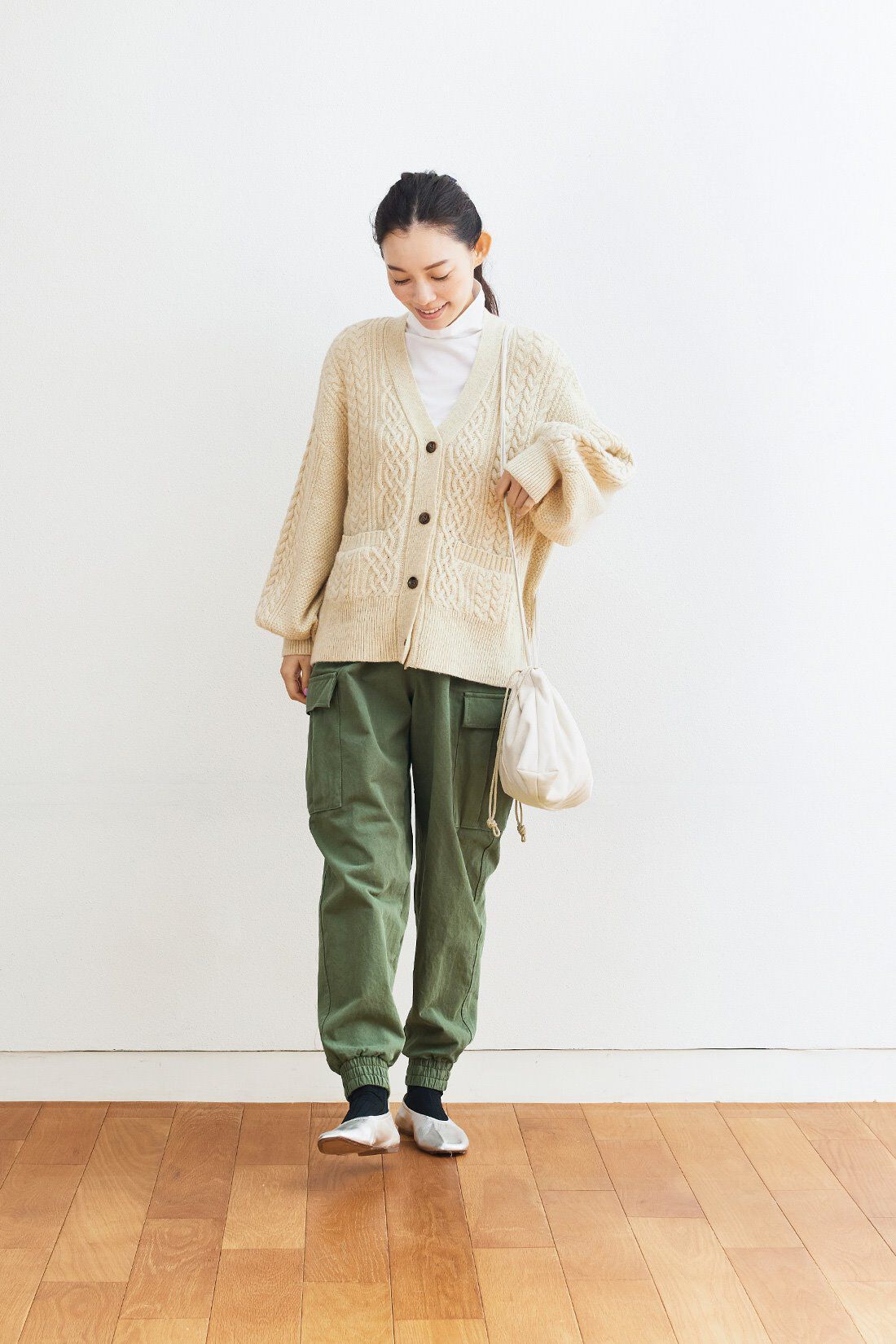 and myera|and myera サルエルカーゴパンツ