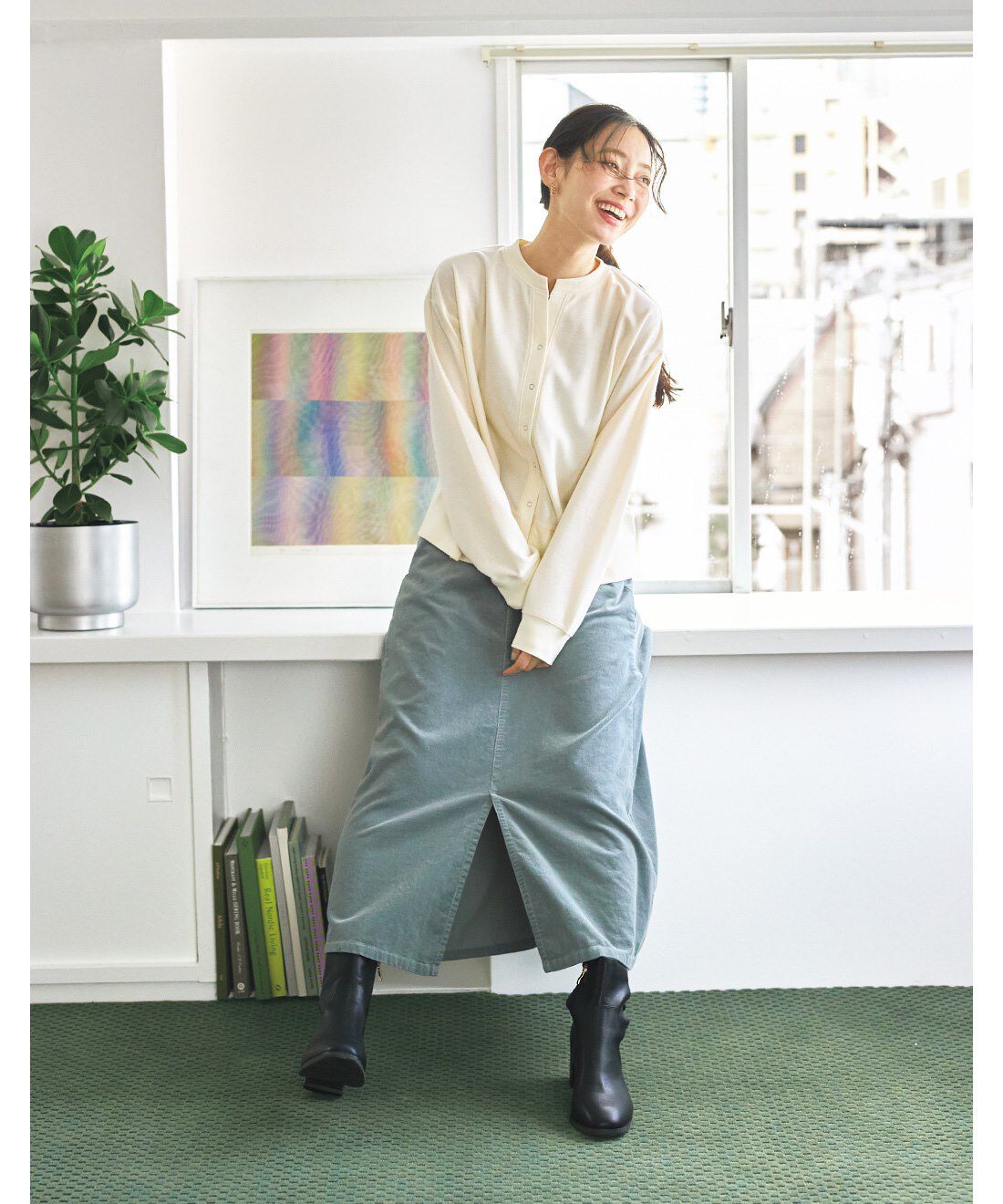 and myera［アンドマイラ］|and myera しっかり洗いをかけたコール天スカート