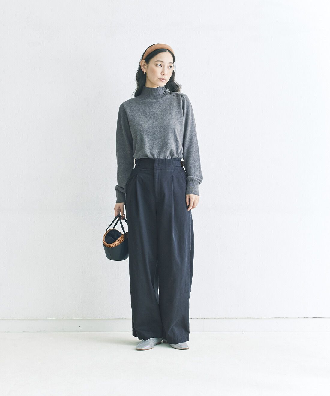 and myera|綿100% ボタン開き タートルのコーディネート