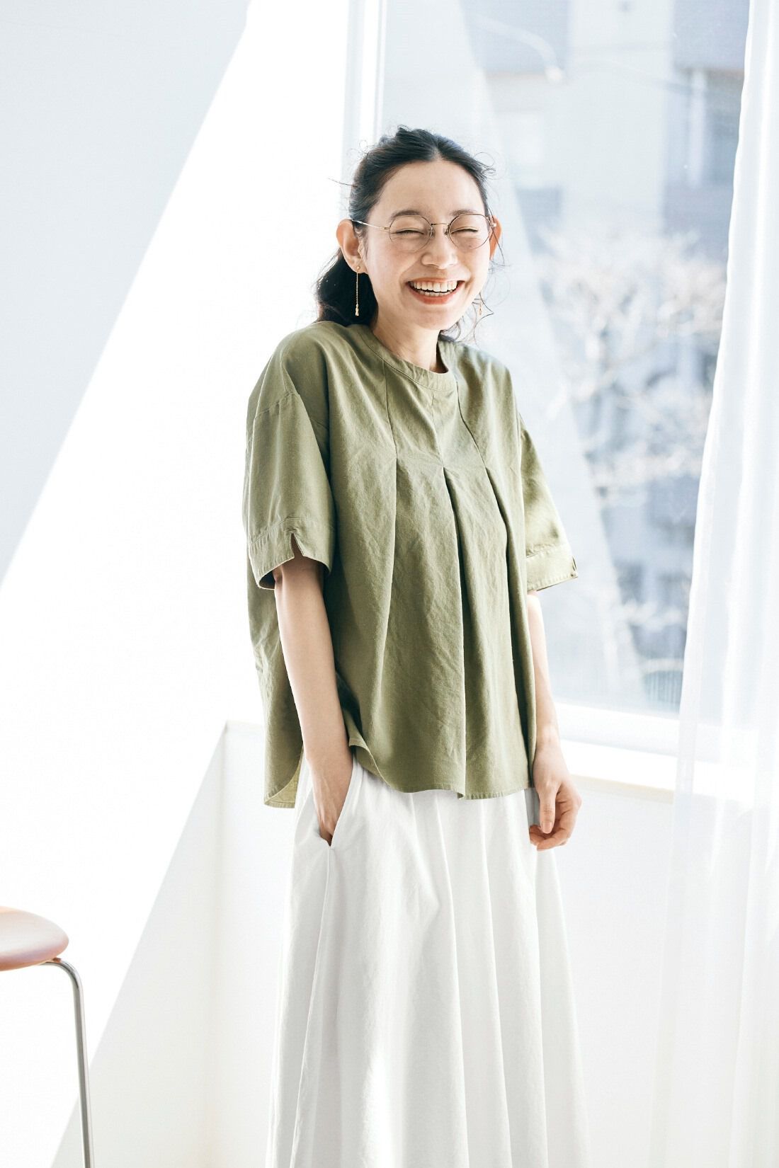and myera［アンドマイラ］|and myera 布はくのTトップスの会